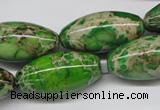 CDI148 15.5 inches 15*30mm rice dyed imperial jasper beads