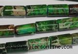 CDI167 15.5 inches 8*16mm tube dyed imperial jasper beads