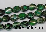 CDI179 15.5 inches 8*10mm oval dyed imperial jasper beads