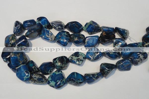 CDI262 15.5 inches 18*20mm nugget dyed imperial jasper beads