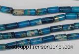 CDI278 15.5 inches 4*8mm tube dyed imperial jasper beads