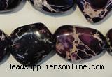 CDI394 15.5 inches 20*25mm nugget dyed imperial jasper beads