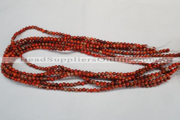 CDI490 15.5 inches 4mm round dyed imperial jasper beads