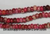 CDI584 15.5 inches 3*6mm rondelle dyed imperial jasper beads