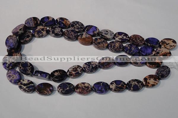 CDI710 15.5 inches 13*18mm oval dyed imperial jasper beads