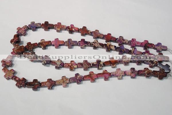 CDI722 15.5 inches 12*16mm cross dyed imperial jasper beads