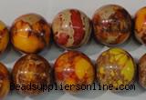 CDI742 15.5 inches 16mm round dyed imperial jasper beads