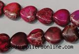 CDI792 15.5 inches 12*12mm heart dyed imperial jasper beads