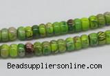 CDI86 16 inches 4*6mm rondelle dyed imperial jasper beads wholesale