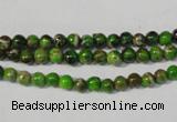 CDI920 15.5 inches 4mm round dyed imperial jasper beads