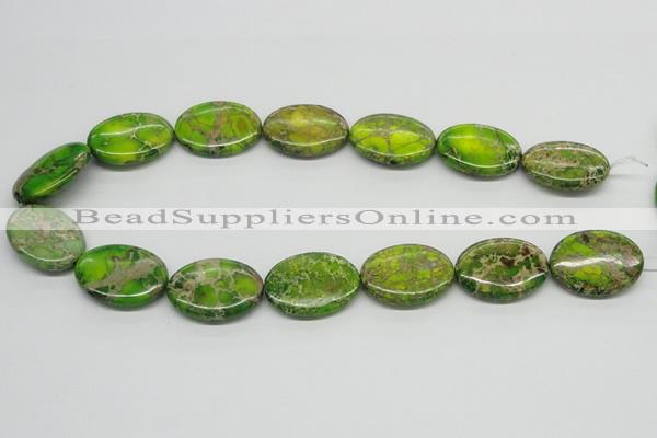 CDI94 16 inches 22*30mm oval dyed imperial jasper beads wholesale