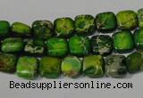 CDI944 15.5 inches 8*8mm square dyed imperial jasper beads