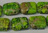 CDI949 15.5 inches 15*20mm rectangle dyed imperial jasper beads