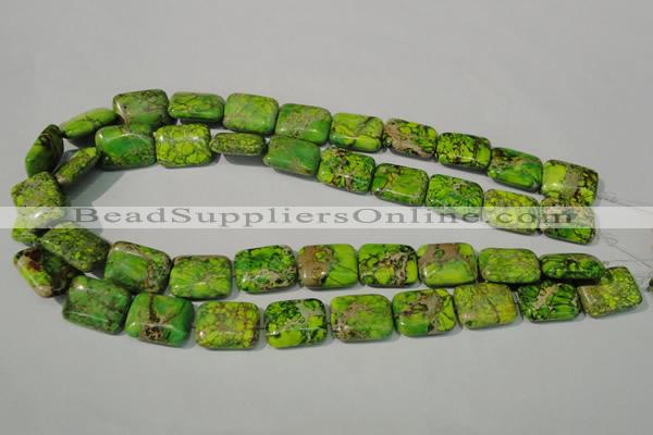 CDI949 15.5 inches 15*20mm rectangle dyed imperial jasper beads