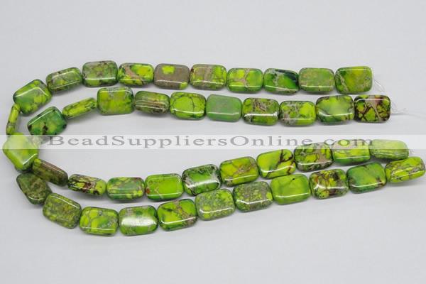 CDI95 16 inches 13*18mm rectangle dyed imperial jasper beads wholesale