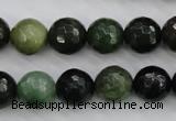 CDJ264 15.5 inches 12mm faceted round Canadian jade beads wholesale