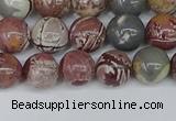 CDJ402 15.5 inches 8mm round sonoran dendritic jasper beads