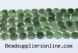 CDJ410 15.5 inches 8mm faceted square Canadian jade beads