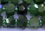 CDJ415 15 inches 5*7mm-6*8mm faceted nuggets Canadian jade beads