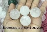 CDN02 25mm round white crystal decorations wholesale