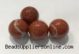 CDN1017 25mm round red jasper decorations wholesale