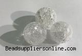 CDN1037 30mm round crackle quartz decorations wholesale