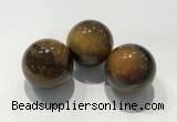 CDN1050 30mm round yellow tiger eye decorations wholesale