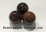 CDN1062 30mm round mahogany obsidian decorations wholesale