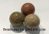 CDN1065 30mm round unakite decorations wholesale