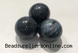 CDN1069 30mm round blue dumortierite decorations wholesale