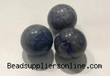 CDN1071 30mm round blue aventurine decorations wholesale