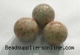 CDN1082 30mm round golden sunstone decorations wholesale