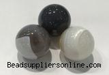 CDN1090 30mm round agate decorations wholesale