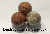 CDN1110 30mm round brecciated jasper decorations wholesale