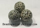 CDN1132 30mm round dalmatian jasper decorations wholesale