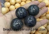 CDN12 30mm round pyrite gemstone decorations wholesale