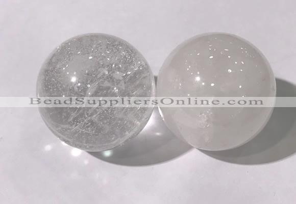 CDN1200 40mm round white crystal decorations wholesale