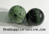 CDN1238 40mm round ruby zoisite decorations wholesale