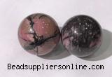 CDN1250 40mm round rhodonite decorations wholesale