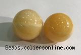 CDN1262 40mm round yellow jade decorations wholesale