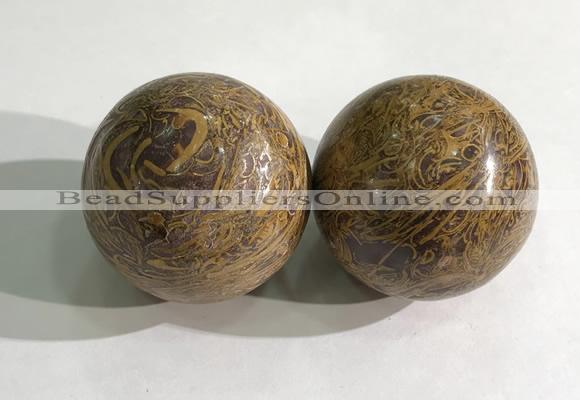 CDN1281 40mm round elephant blood stone decorations wholesale