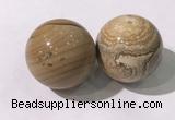 CDN1298 40mm round picture jasper decorations wholesale