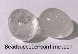 CDN1330 35*45mm egg-shaped white crystal decorations wholesale