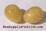 CDN1352 35*45mm egg-shaped yellow jade decorations wholesale