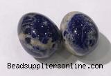 CDN1372 35*45mm egg-shaped sodalite decorations wholesale