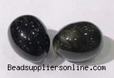 CDN1375 35*45mm egg-shaped golden obsidian decorations wholesale