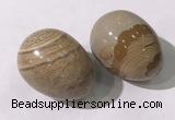 CDN1383 35*45mm egg-shaped picture jasper decorations wholesale