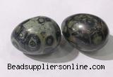 CDN1385 35*45mm egg-shaped kambaba jasper decorations wholesale