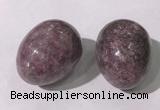 CDN1387 35*45mm egg-shaped lilac jasper decorations wholesale