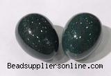 CDN1388 35*45mm egg-shaped blood jasper decorations wholesale